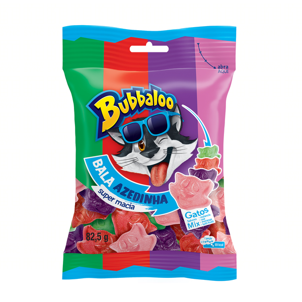 BALA BUBBALOO AZEDINHA SAB MIX 82,5G