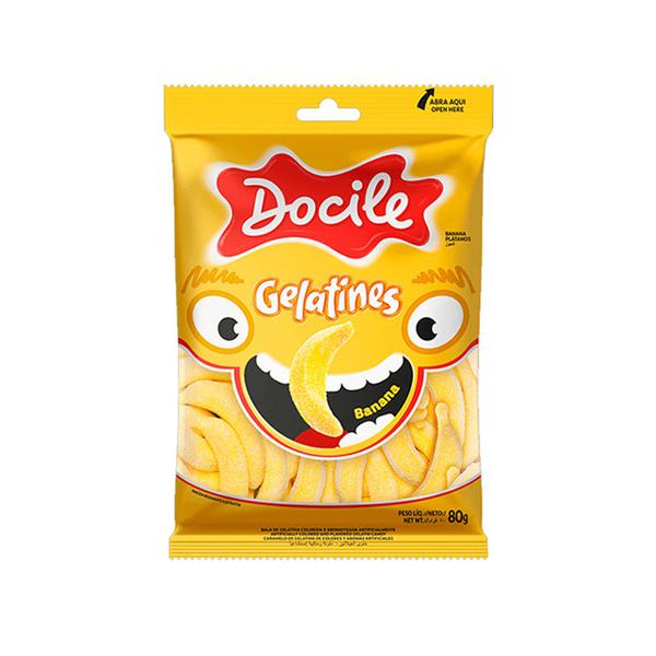BALA DOCILE GELATINES BANANA 80G