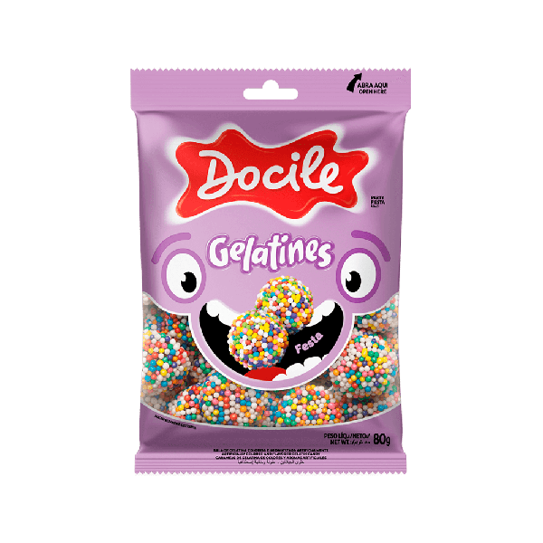 BALA DOCILE GELATINES FESTA 80G