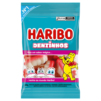 BALA HARIBO GEL DENTINHOS 50G