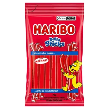 BALA HARIBO GEL MORANGO 70G