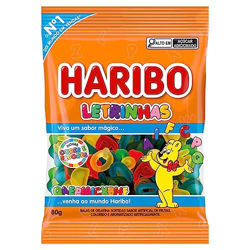 BALA HARIBO GELATINA LETRINHAS 80G