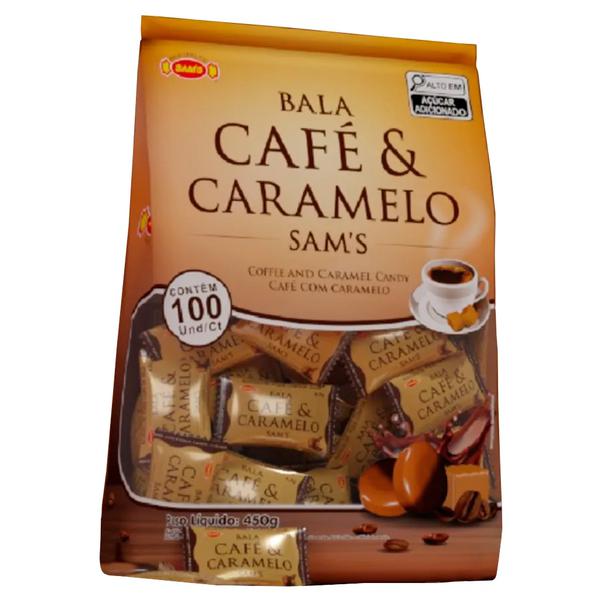 BALA SAMS CAFE E CARAMELO 450G