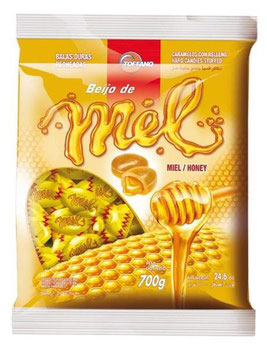 BALA TOFFANO RECH BEIJO MEL 500G