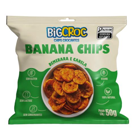 BANANA BIG CROC CHIPS DEMERARA/CANELA 50