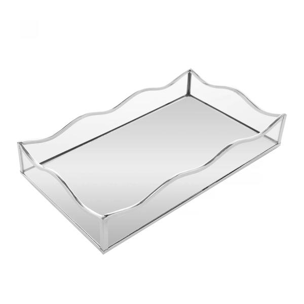 BANDEJA LYOR METAL C/ESPELHO OCEAN 20X30