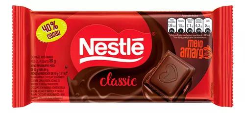 BARRA CHOCOLATE NESTLE CLASSIC AMARGO 80