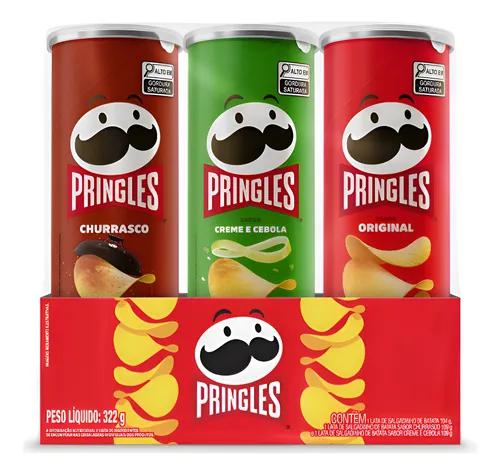 BATATA PRINGLES POP FLAVORS C/3 322G