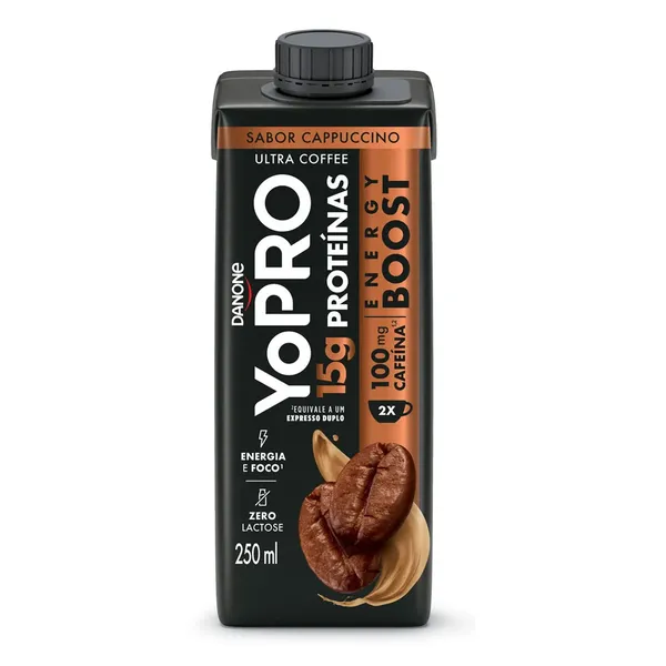 BEBIDA LACTA DANONE YOPRO ENERGY BOOST CAPPUCI PROT 15G