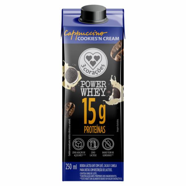 BEBIDA LACTEA 3CORACOES PW COOKIES CREAM 250ML