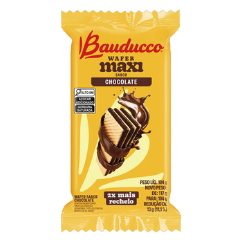 BISCOITO BAUDUCCO WAFFER MAXI CHOC 104G