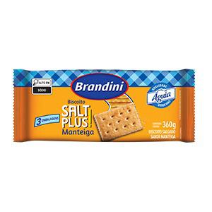 BISCOITO BRANDINI SALT PLUS MANTEIGA 360