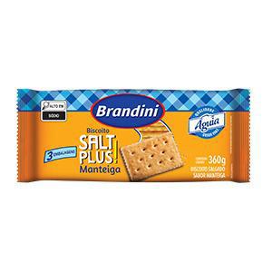 BISCOITO BRANDINI SALT PLUS MANTEIGA 360