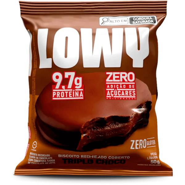 BISCOITO LOWE RECH COBERT TRIPLO CHOC 50