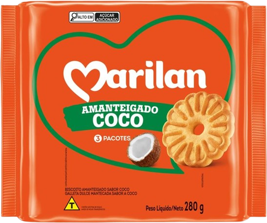 BISCOITO MARILAN AMANT COCO 280G