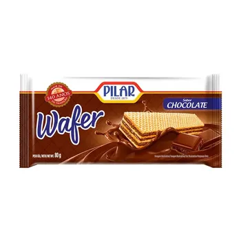 BISCOITO PILAR WAFFER CHOCOLATE 80G