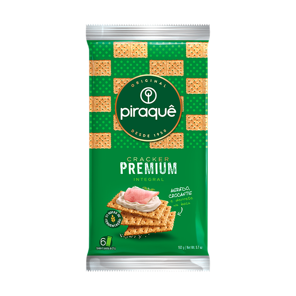 BISCOITO PIRAQUE CRACKER INTEGRAL PREMIU