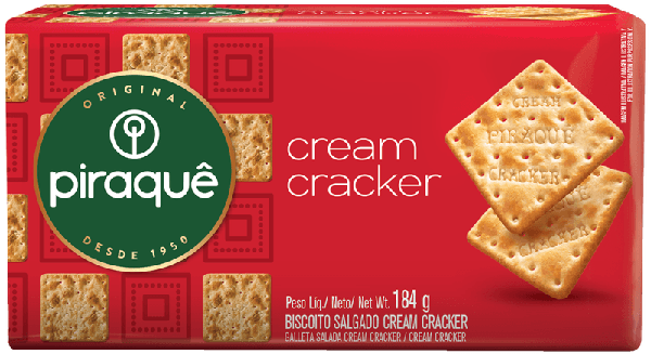 BISCOITO PIRAQUE CREAM CRACKER 184G