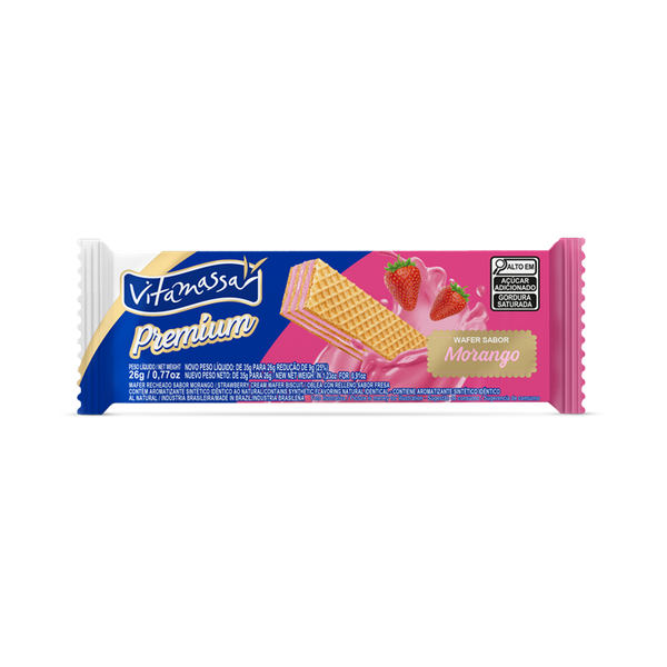 BISCOITO VITAMASSA WAF MORANGO 26G