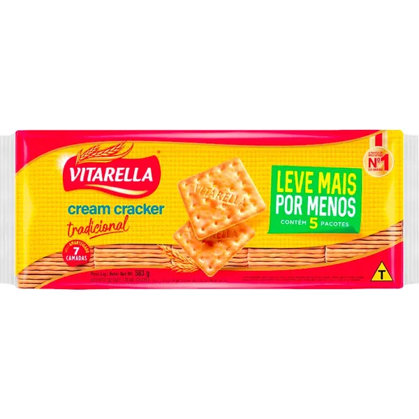 BISCOITO VITARELLA CREAM CRACKER TRAD 583G