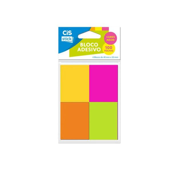 BLOCO ADESIVO CIS NEON 38X50MM R553420