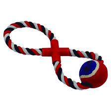 BRINQ CLUB PET CORDA CRUZADA C/BOLA TENI