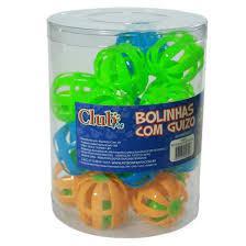 BRINQ CLUB PET PLAST BOLA C/GUIZO PT R49