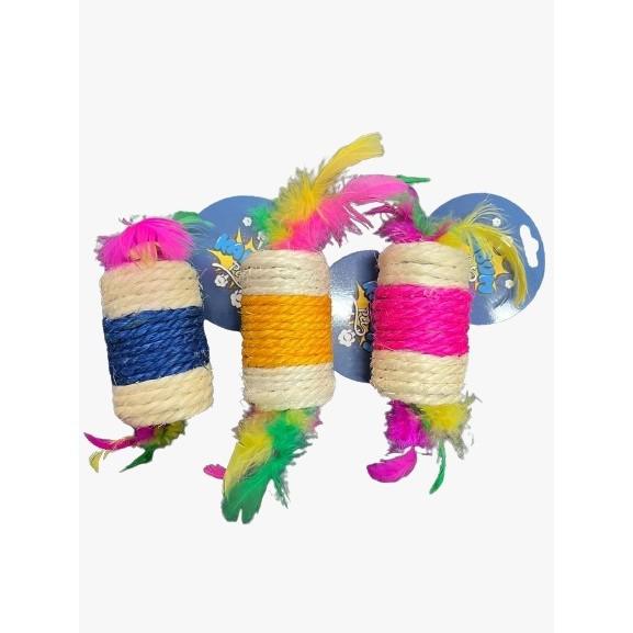 BRINQ CLUB PET SISAL P/GATOS ROLINHOS 2U