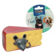 BRINQ PET BONTRATO VINIL QUEIJO RATO CLU