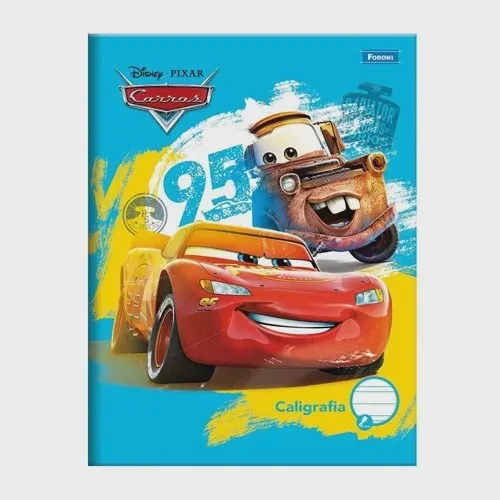 CADERNO FORONI PEDA CALI DISNEY CARROS 8