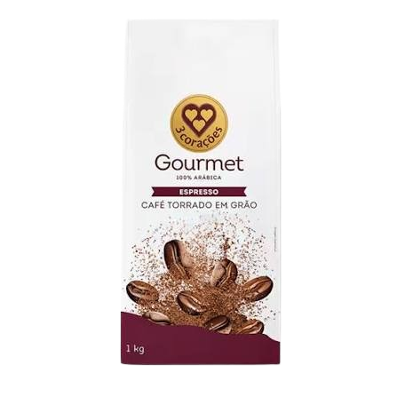 CAFE 3 CORACOES TOR/GRAOS GOURM FOOD 1KG