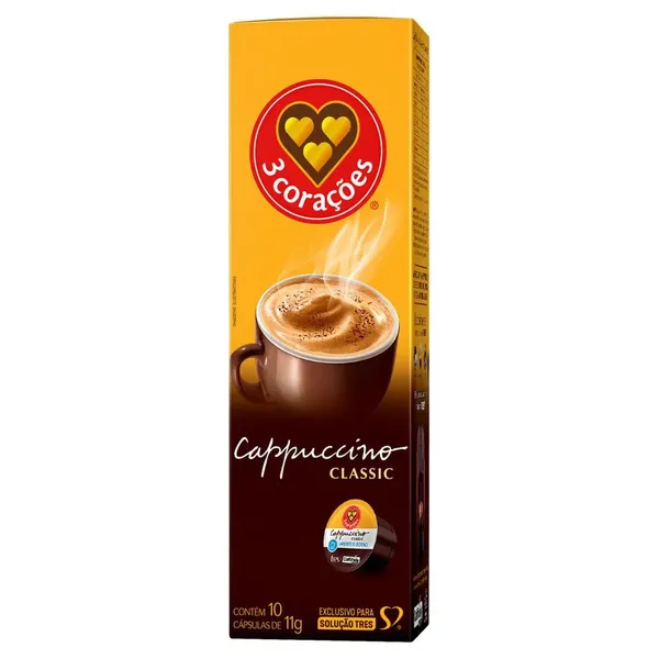 CAPSULA 3CORACOES CAPPUCCINO CLASSIC 10X8