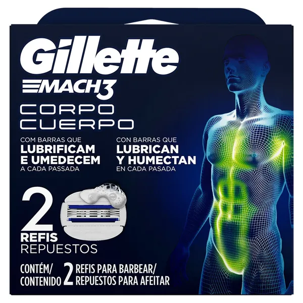 CARGA GILLETTE MACH 3 CORPO C/2