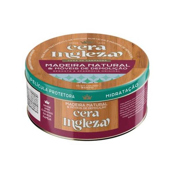 CERA INGLEZA PASTA MADEIRA NATURAL 300G