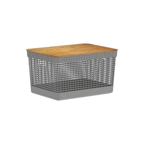 CESTO OU GRID C/TP BAMBU BEGE FECHADO 20