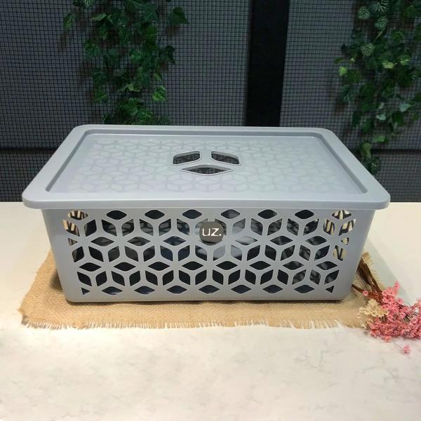 CESTO UZ ORGANIZADOR P C/TP CINZA UZ368-