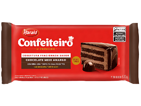 CHOCOLATE HARALD CONF MEIO AMARGO 500G