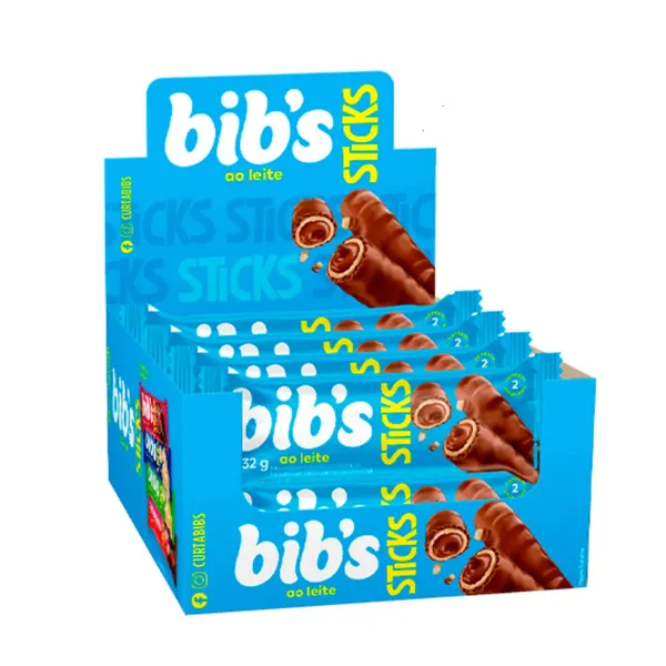 CHOCOLATE NEUGBAUER BIBS STICKS LEITE 32G