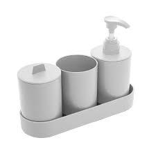 CJ LYOR 4PCS P/BANHEIRO BAMBU PP OFF WHI