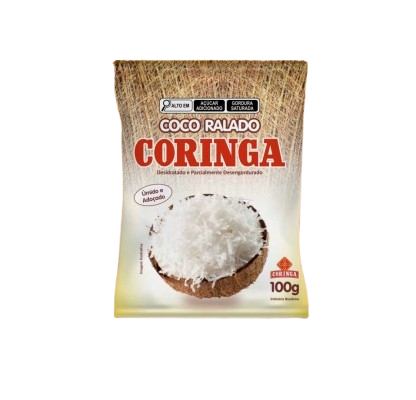 COCO RALADO CORINGA UMIDO ADOCADO 100G