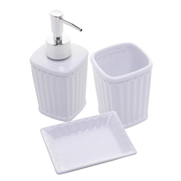 CONJ LYOR P/BANHEIRO CERAMIC ANTIBES BCO