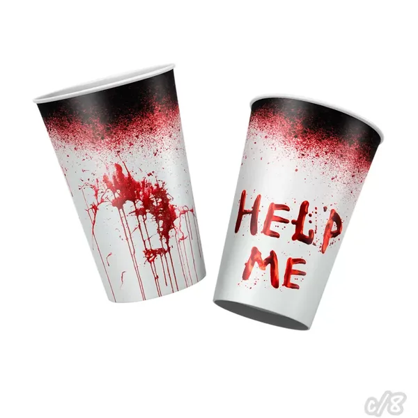 COPO REGINA PAPEL HALLOWEEN 180ML 8UN R1