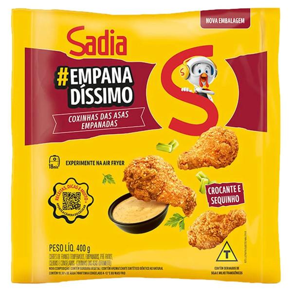 COXINHA SADIA ASAS FRANGO EMPANADA 400G