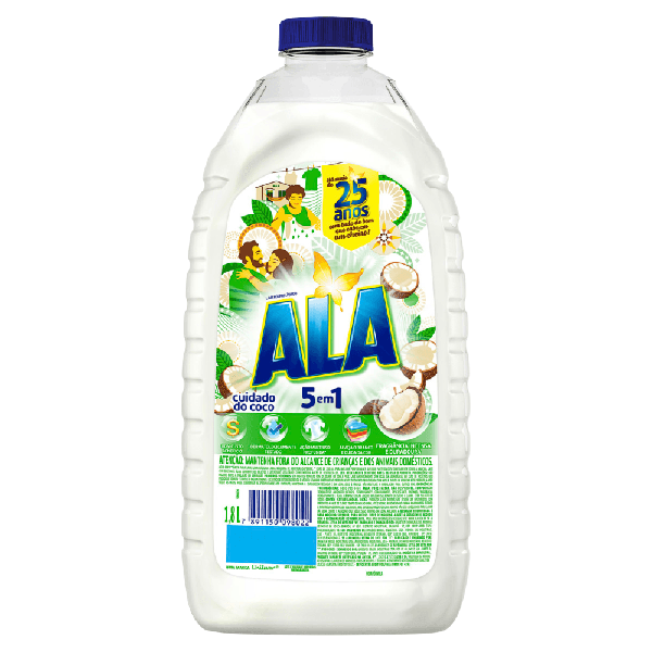 DETERGENTE LIQ ALA CUIDADO COCO 1,8L