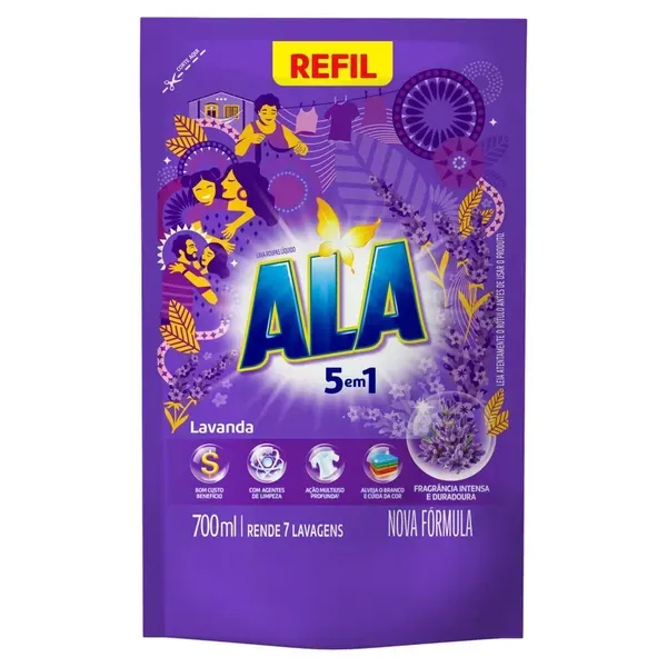 DETERGENTE LIQ ALA LAVANDA 1,8L