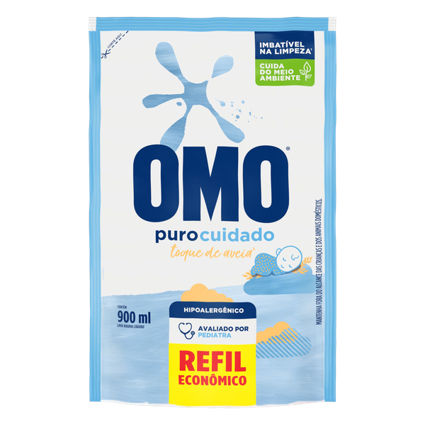 DETERGENTE LIQ OMO PUR CUIDAD REFIL 900M