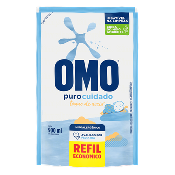 DETERGENTE LIQ OMO PUR CUIDAD REFIL 900M