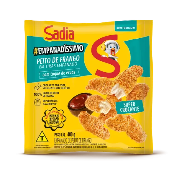 EMPANADO SADIA PEITO FRANGO TIRAS 400G