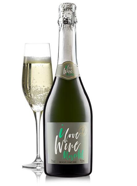 ESPUMANTE I LOVE WINE MOSCATEL BRA 750ML