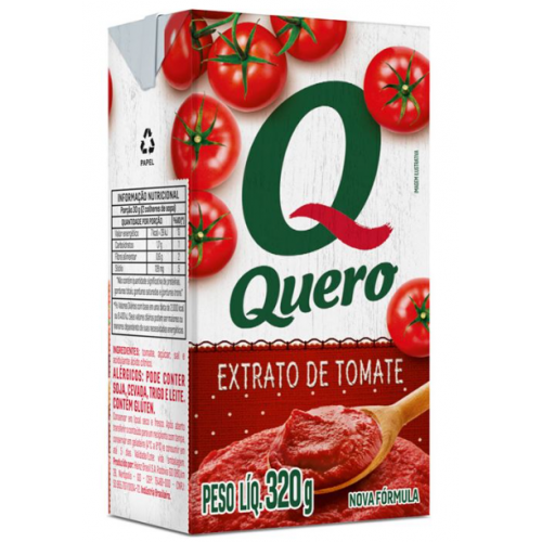 EXTRATO TOMATE QUERO CX 320G